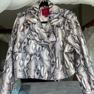 Crop Jacket Reptile Print